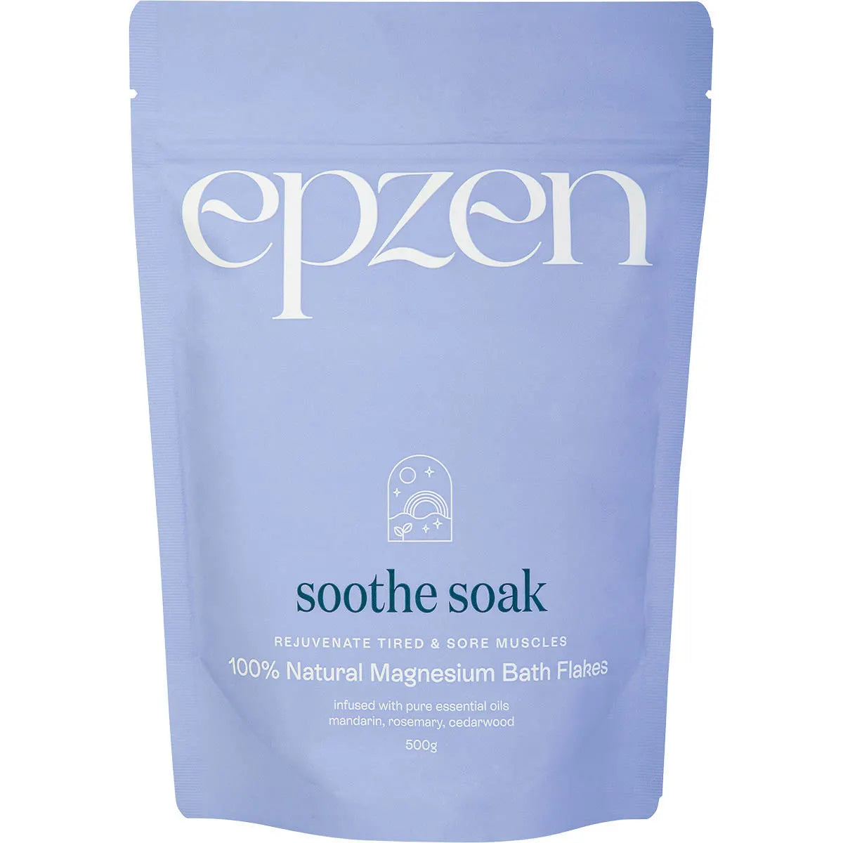 Epzen Magnesium Bath Flakes Soothe Soak 500g EPZEN