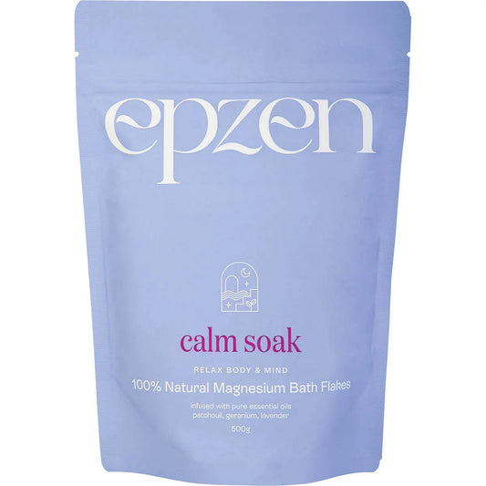 Epzen Magnesium Bath Flakes Calm Soak 500g EPZEN