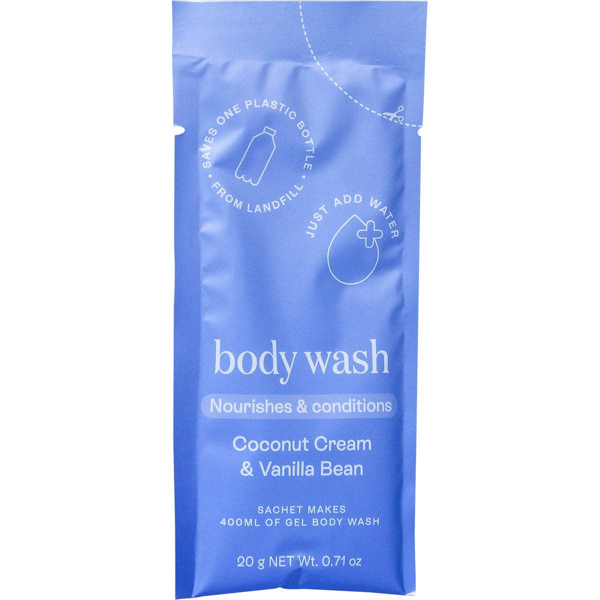 EPZEN Body Wash Refill Pack Coconut Cream & Vanilla Bean 2x20g - Cutprice Online