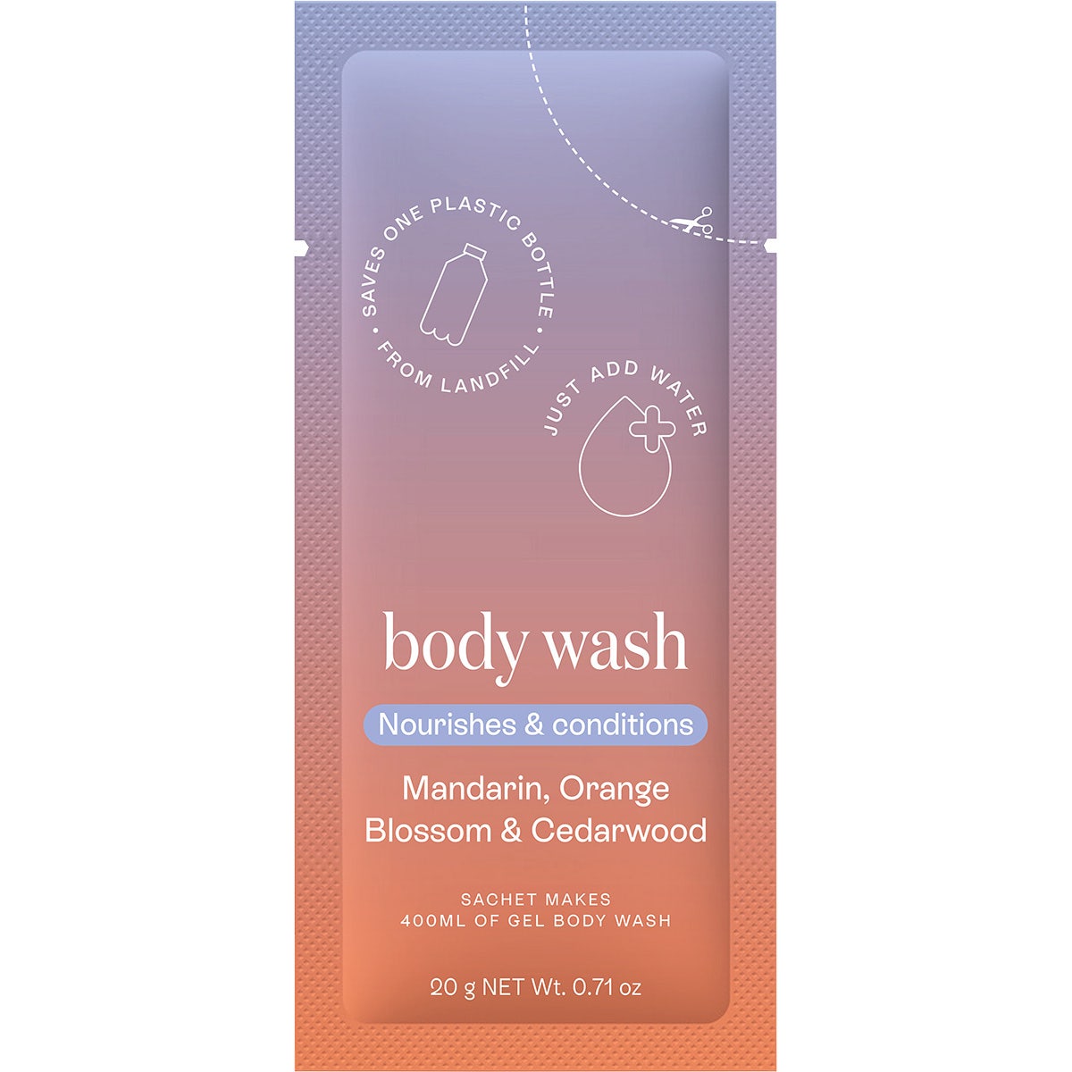 EPZEN Body Wash Refill Pack Mandarin, Orange Blossom & Cedarwood 2x20g - Cutprice Online