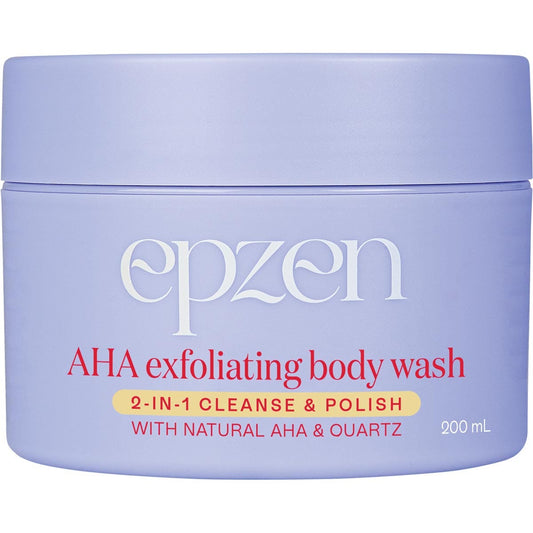 EPZEN AHA Exfoliating Body Wash 2-in-1 Cleanse & Polish 200ml - Cutprice Online
