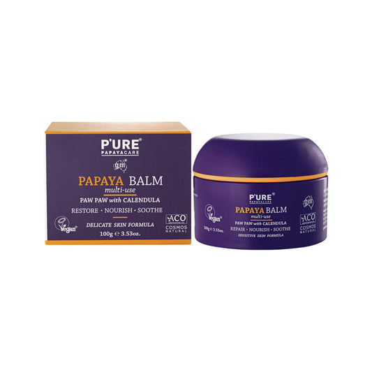 P'URE PAPAYACARE Papaya Balm Multi-Use Paw Paw With Calendula 100g URE PAPAYACARE