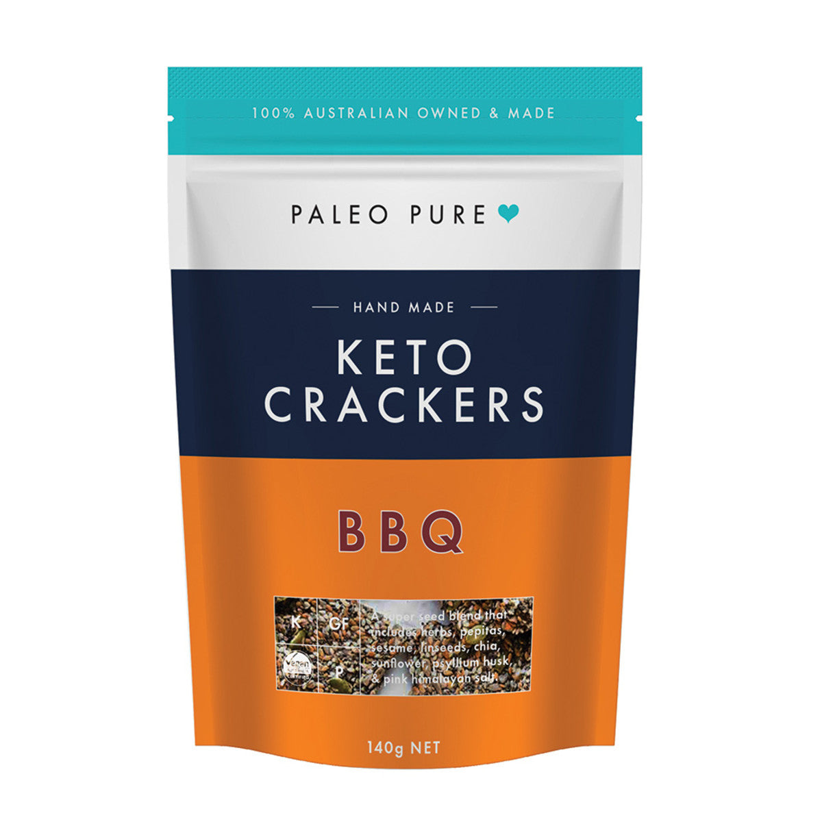 Paleo Pure Keto Crackers BBQ 140g - Cutprice Online
