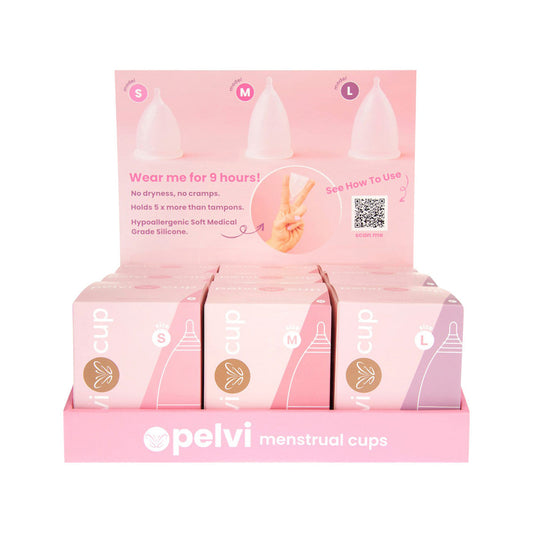 Pelvi Menstrual Cup Mixed Sizes(Pack of 9) (contains: 3 of each size) - Cutprice Online