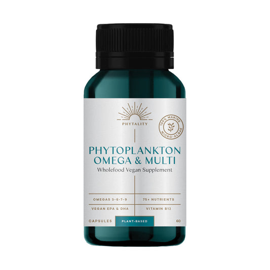 Phytality Phytoplankton Omega & Multi (Wholefood Vegan Supplement) 60c - Cutprice Online