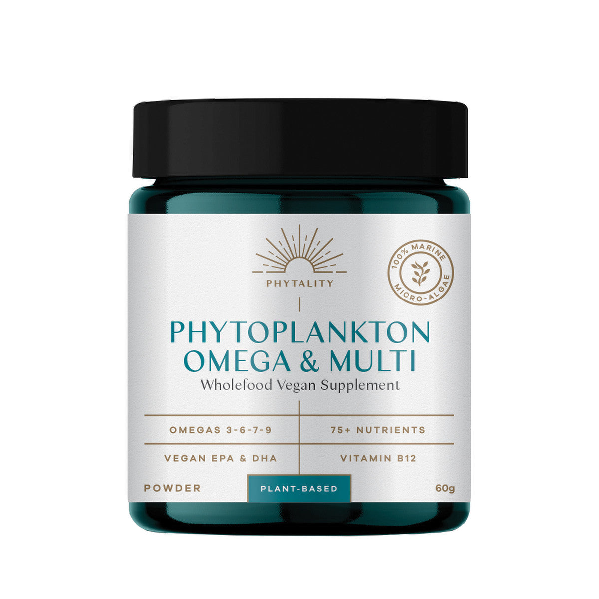 Phytality Phytoplankton Omega & Multi (Wholefood Vegan Supplement) Powder 60g - Cutprice Online