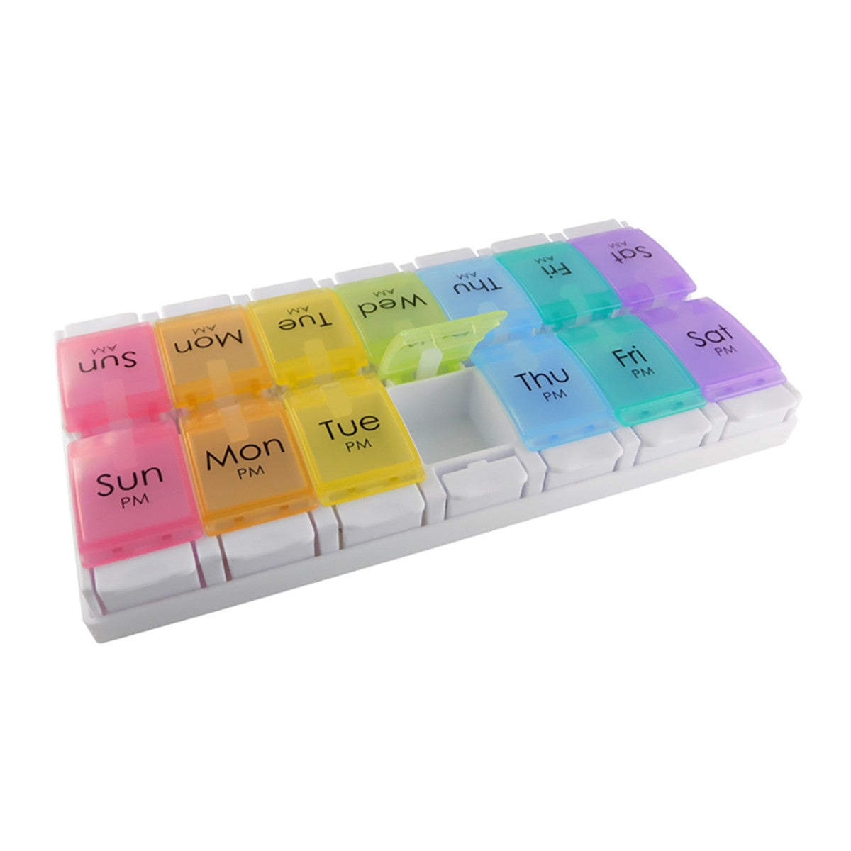 Surgical Basics Pill Box Weekly Pill Planner Removable (2 per day AM/PM) Large (24 x 12.5 x 2.7cm) - Cutprice Online