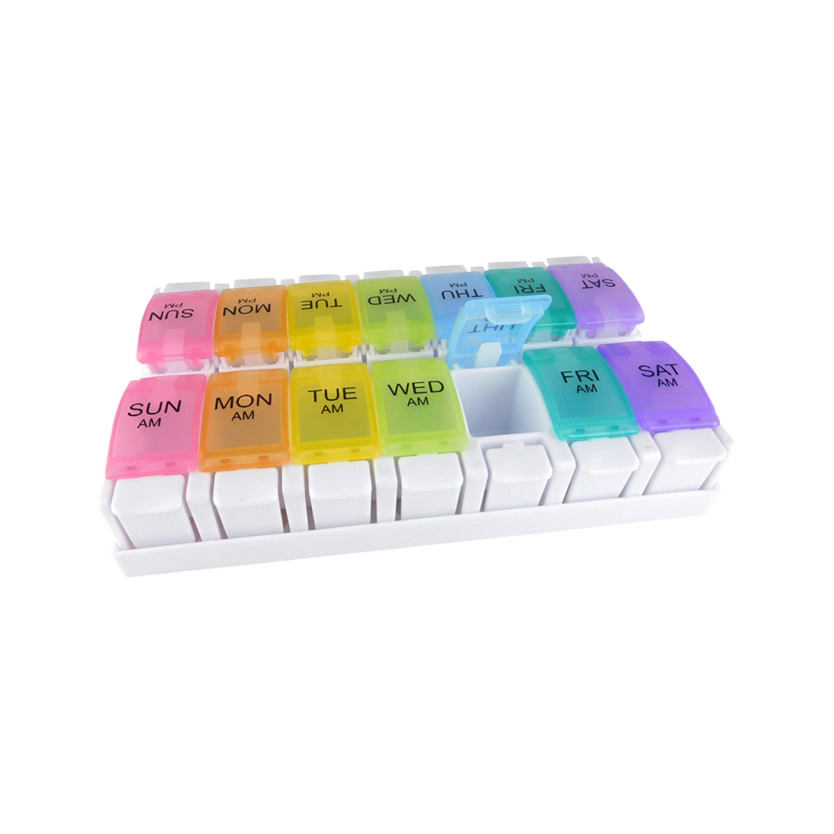 Surgical Basics Pill Box Weekly Pill Planner Removable (2 per day AM/PM) Medium (17.2 x 10.7 x 3.2cm) - Cutprice Online