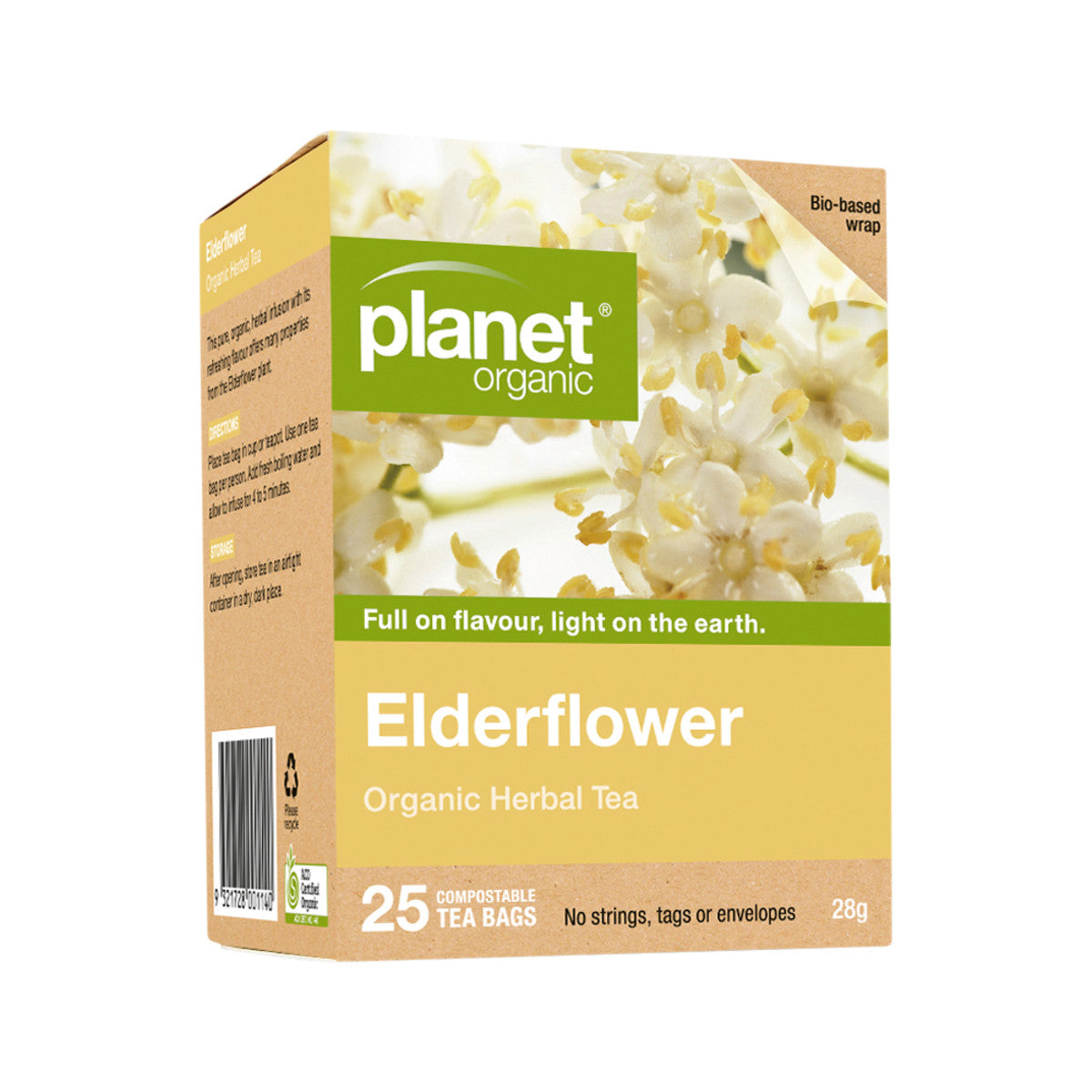Planet Organic Organic Elderflower Herbal Tea x 25 Tea Bags - Cutprice Online