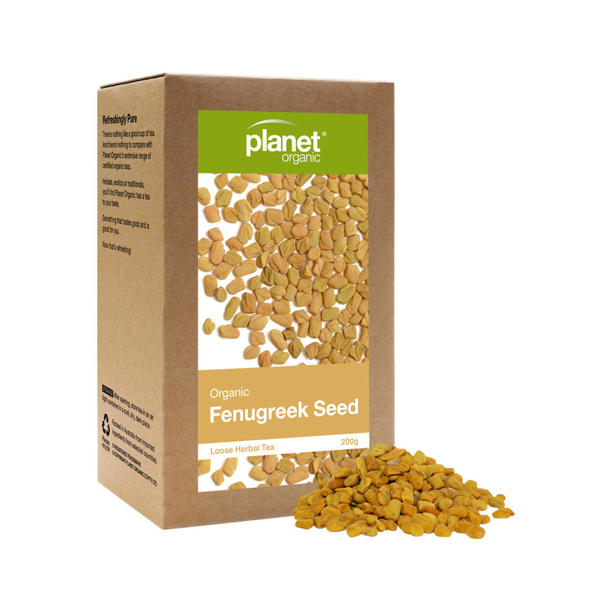 Planet Organic Organic Fenugreek Seed Loose Leaf Tea 200g - Cutprice Online
