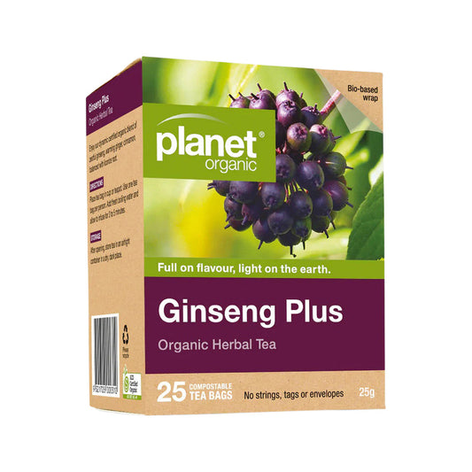 Planet Organic Organic Ginseng Plus Herbal Tea x 25 Tea Bags - Cutprice Online