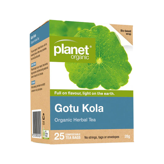 Planet Organic Organic Gotu Kola Herbal Tea x 25 Tea Bags - Cutprice Online