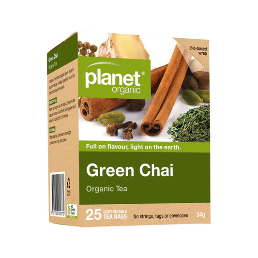 Planet Organic Organic Green Chai Tea x 25 Tea Bags - Cutprice Online