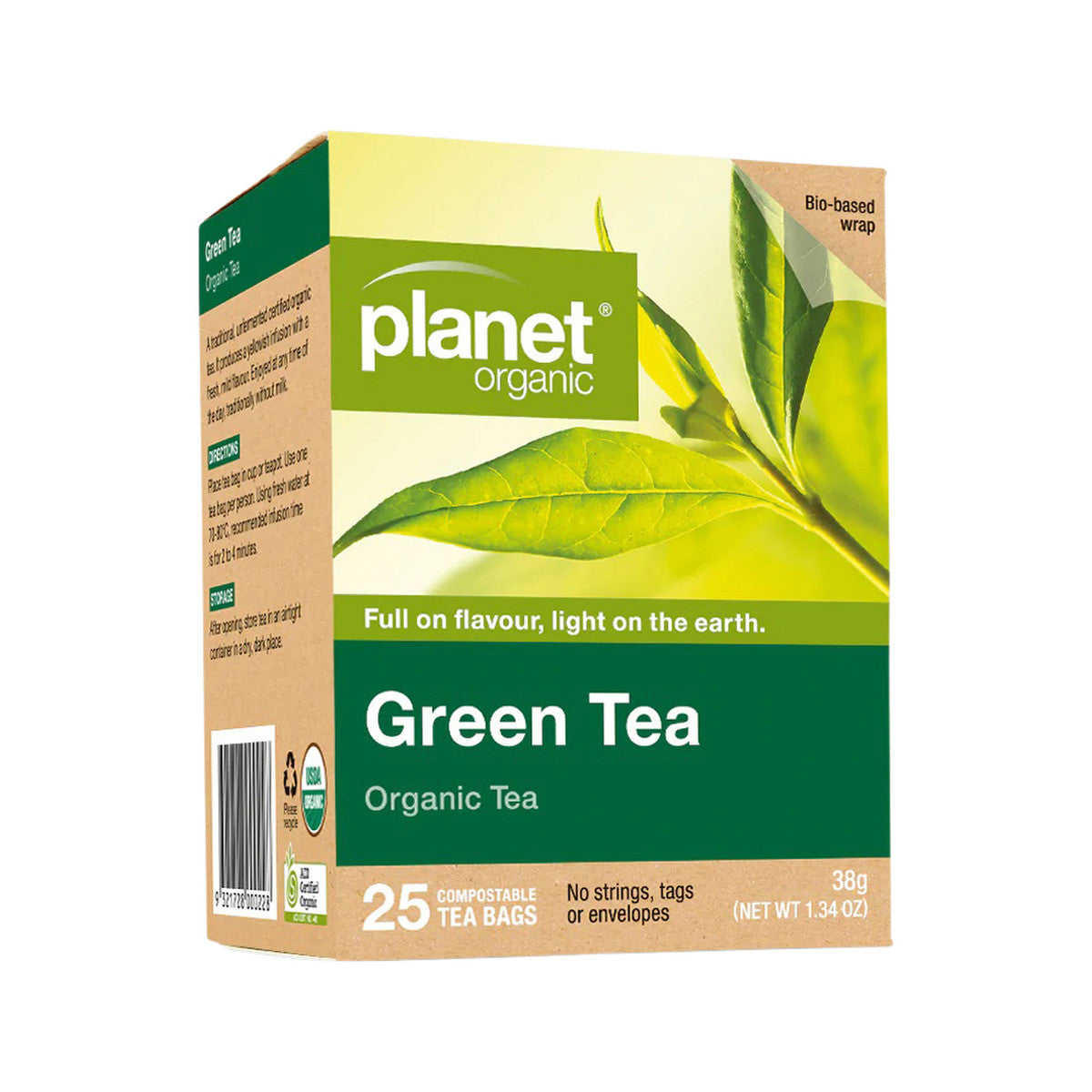 Planet Organic Organic Green Tea x 25 Tea Bags - Cutprice Online