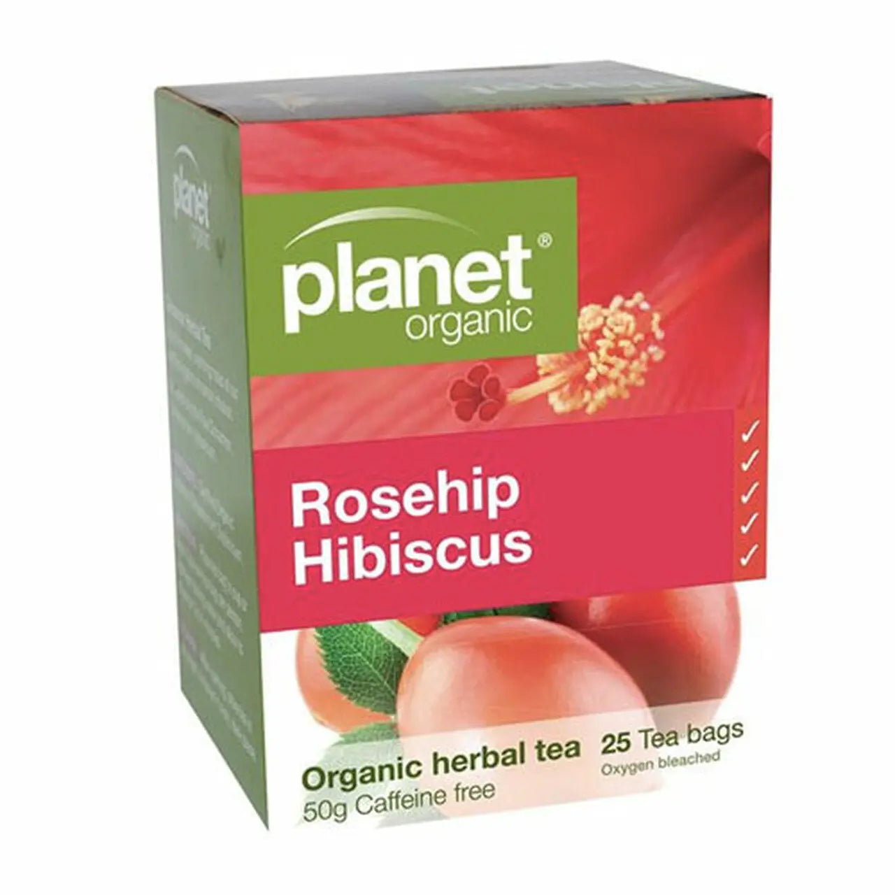 PLANET ORGANIC Herbal Tea Bags Rosehip & Hibiscus 25 PLANET ORGANIC