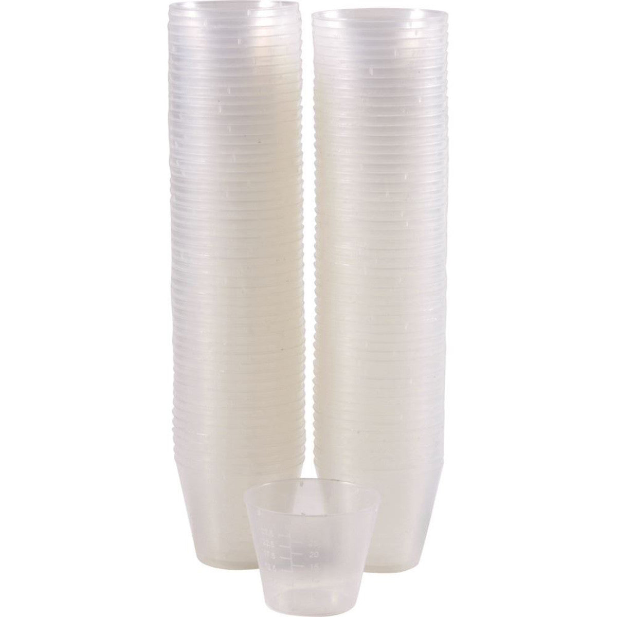 Plastic 30ml Measuring Cup x 100 Pack - Cutprice Online