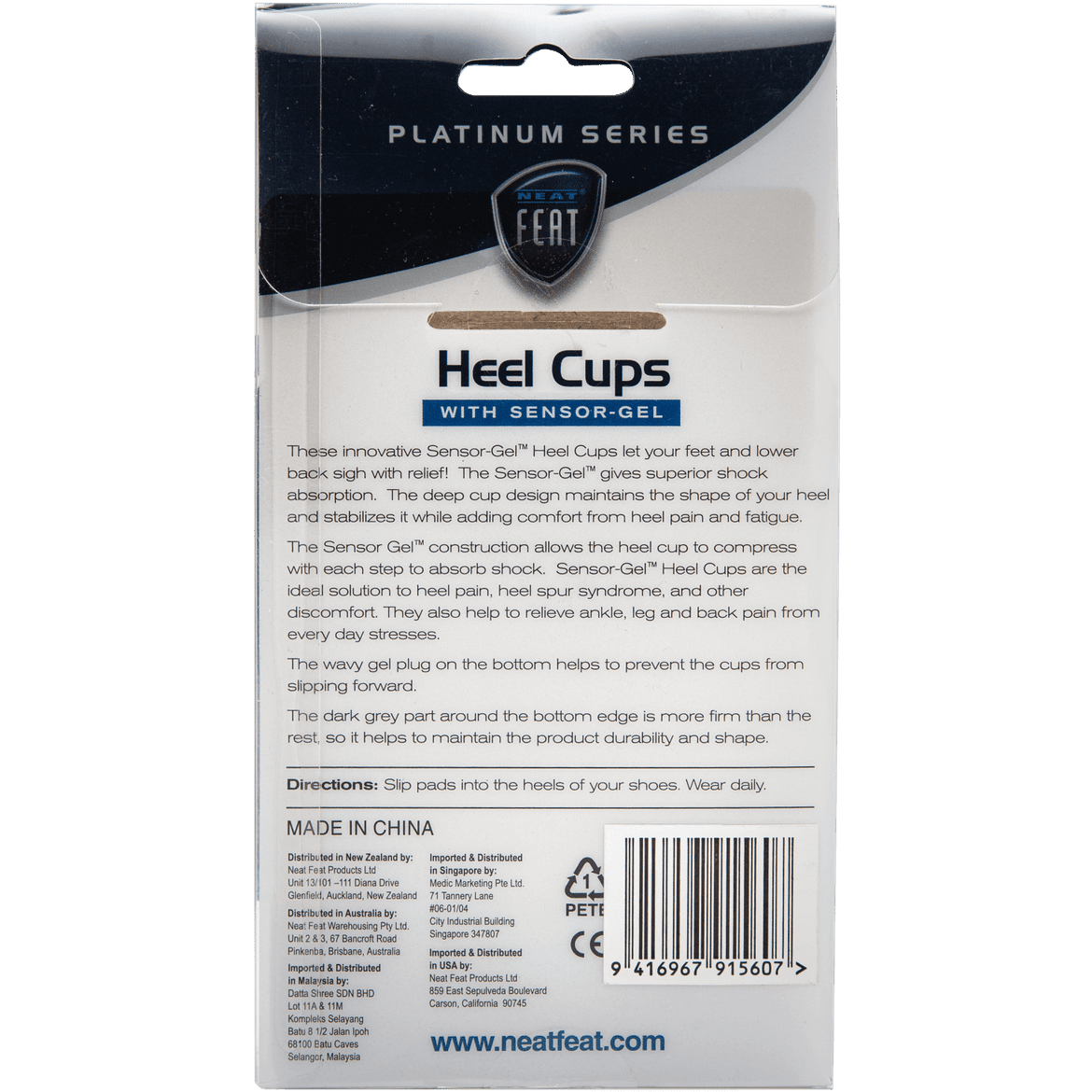 Neat Feat Gel Heel Cups Medium - Cutprice Online
