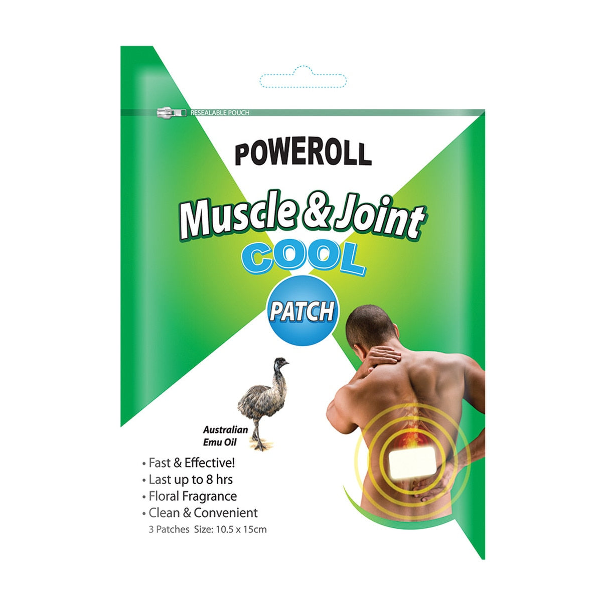 PoweRoll Muscle & Joint Cool Feel Patch x 3 Pack - Cutprice Online
