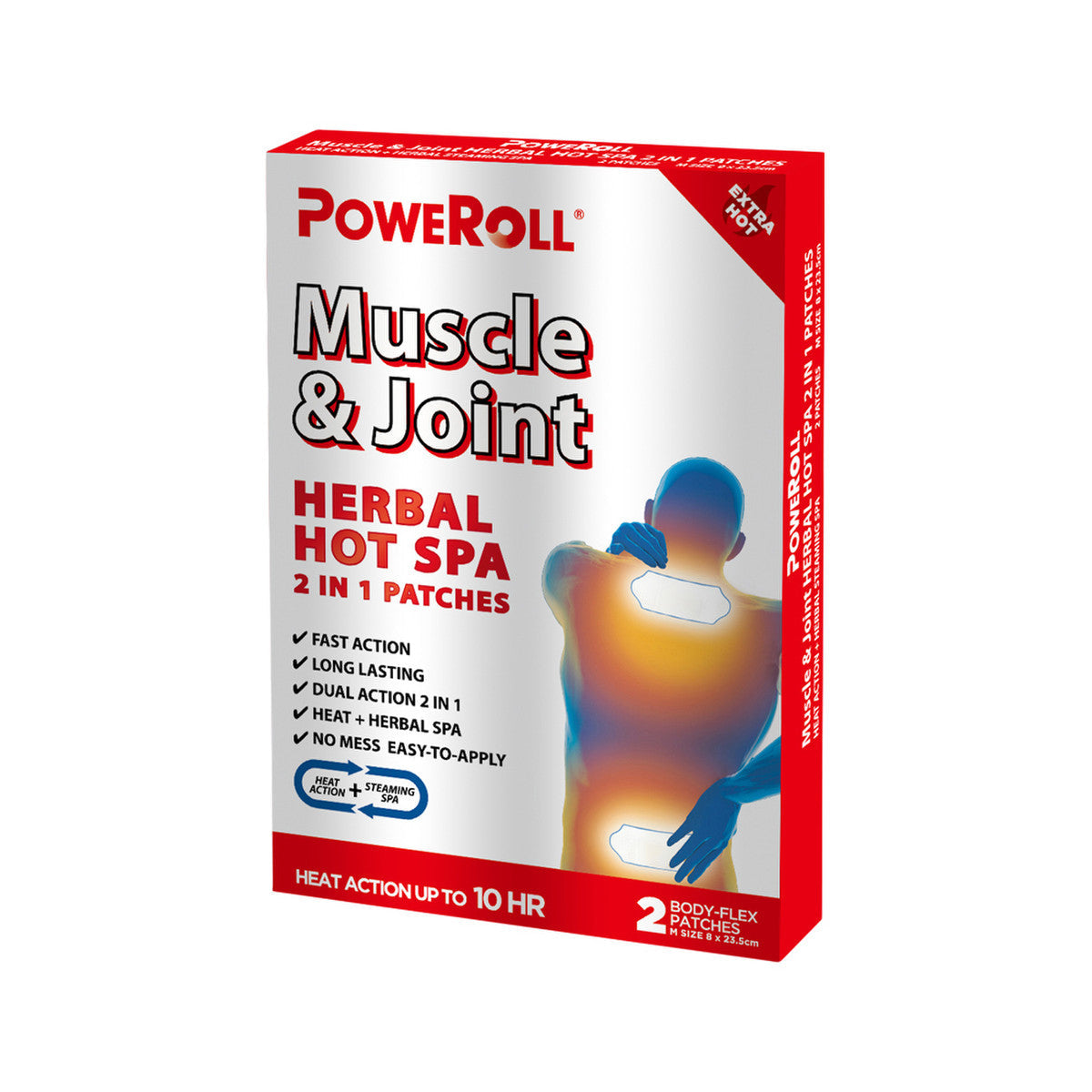 PoweRoll Muscle & Joint Herbal Hot Spa Patch x 2 Pack - Cutprice Online