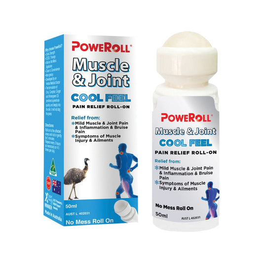 PoweRoll Muscle & Joint Cool Feel Pain Relief Oil Roll-On 50ml - Cutprice Online