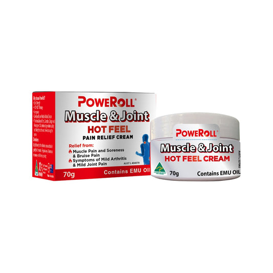 PoweRoll Muscle & Joint Hot Feel Pain Relief Plus Cream 70g - Cutprice Online