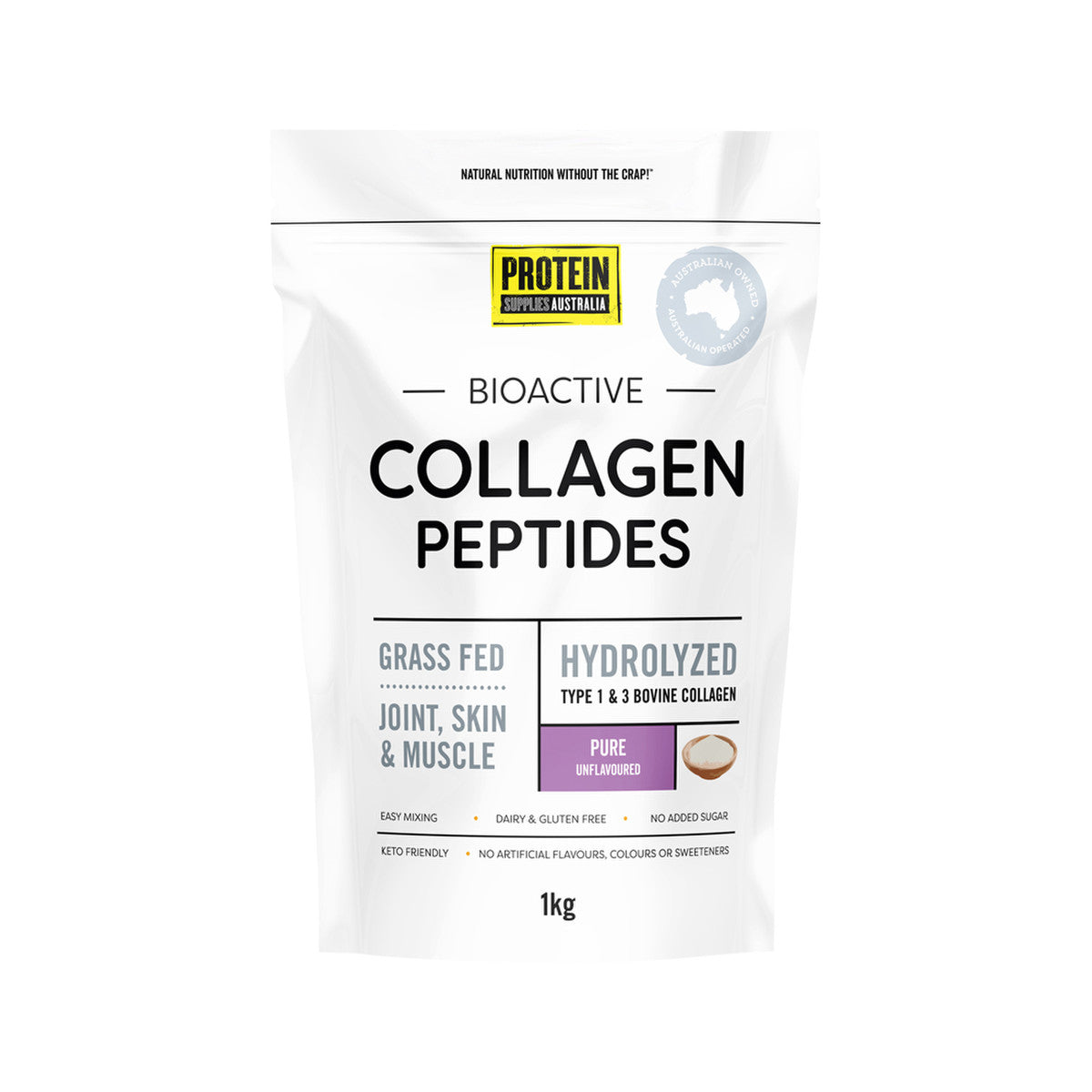 Protein Supplies Australia Collagen Peptides Pure 1kg - Cutprice Online