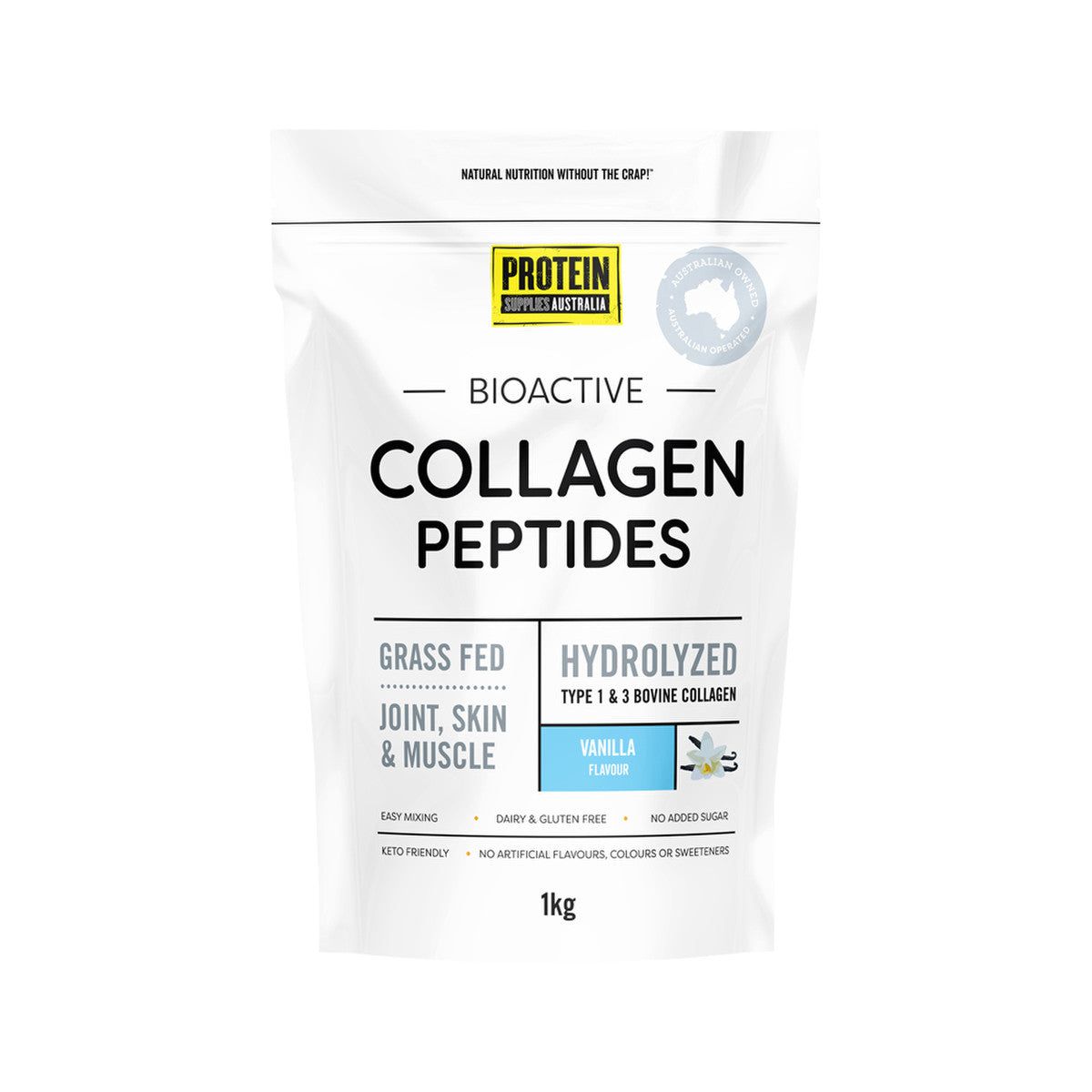 Protein Supplies Australia Collagen Peptides Vanilla 1kg - Cutprice Online