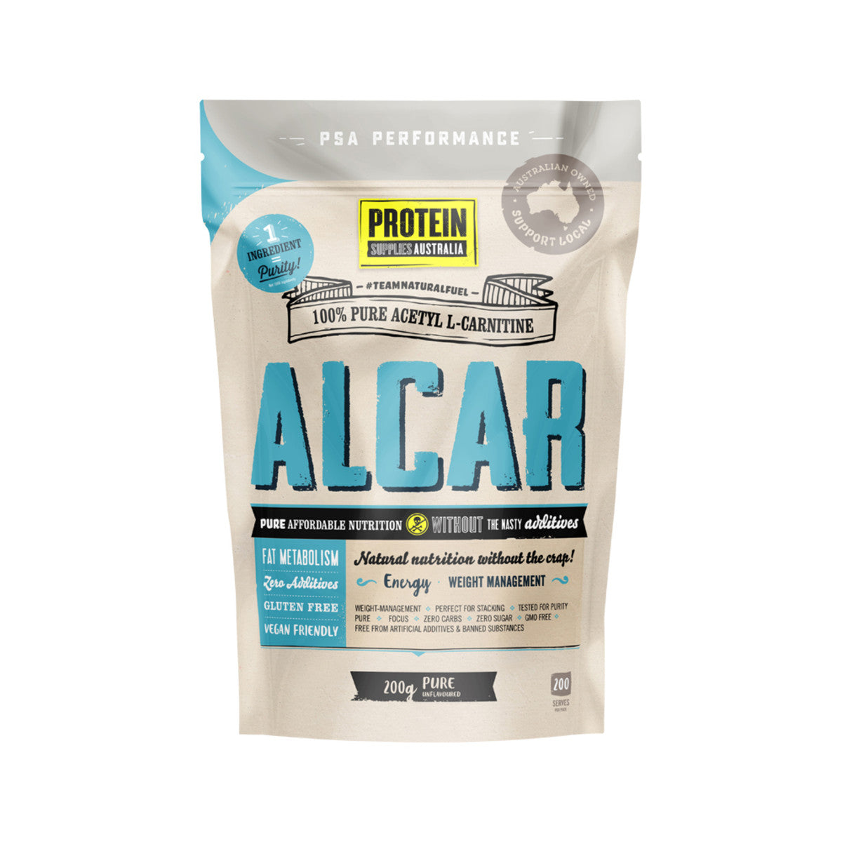 Protein Supplies Australia (Performance) ALCAR Pure 200g - Cutprice Online