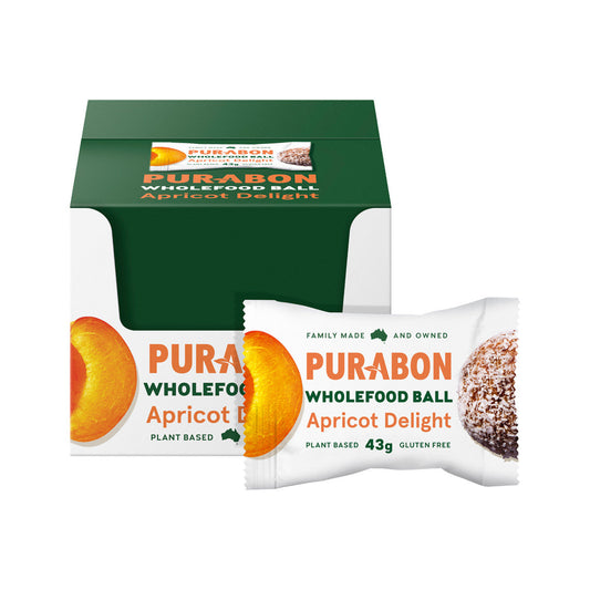 Purabon Wholefood Balls Apricot Delight 43g(Pack of 12) - Cutprice Online
