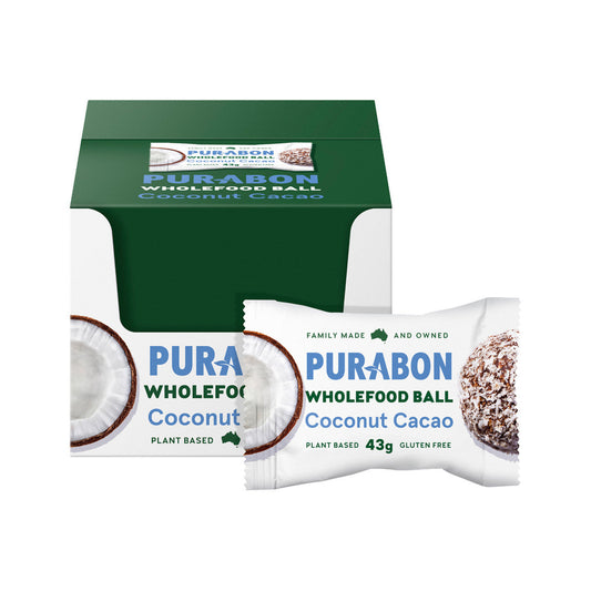 Purabon Wholefood Balls Coconut Cacao 43g(Pack of 12) - Cutprice Online