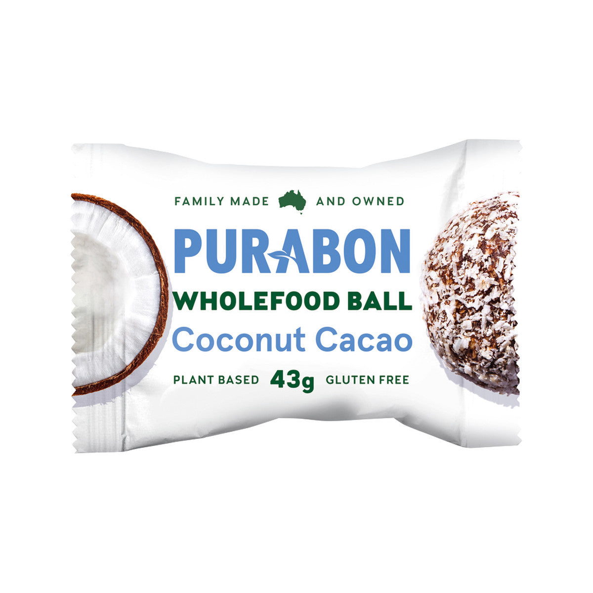 Purabon Wholefood Balls Coconut Cacao 43g(Pack of 12) - Cutprice Online