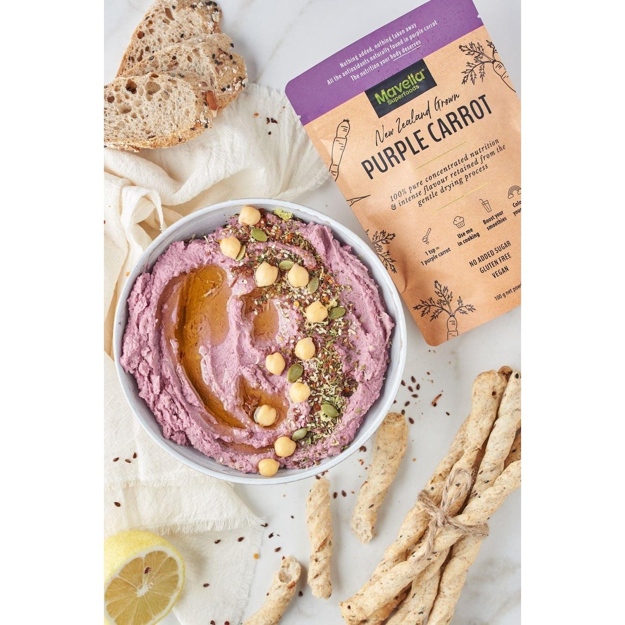 Mavella Superfoods Purple Carrot Powder 100g - Cutprice Online