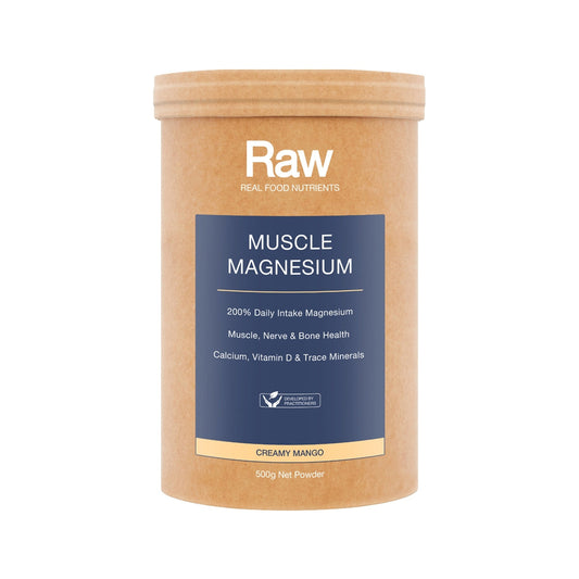 Raw Real Food Nutrients Muscle Magnesium Creamy Mango 500g