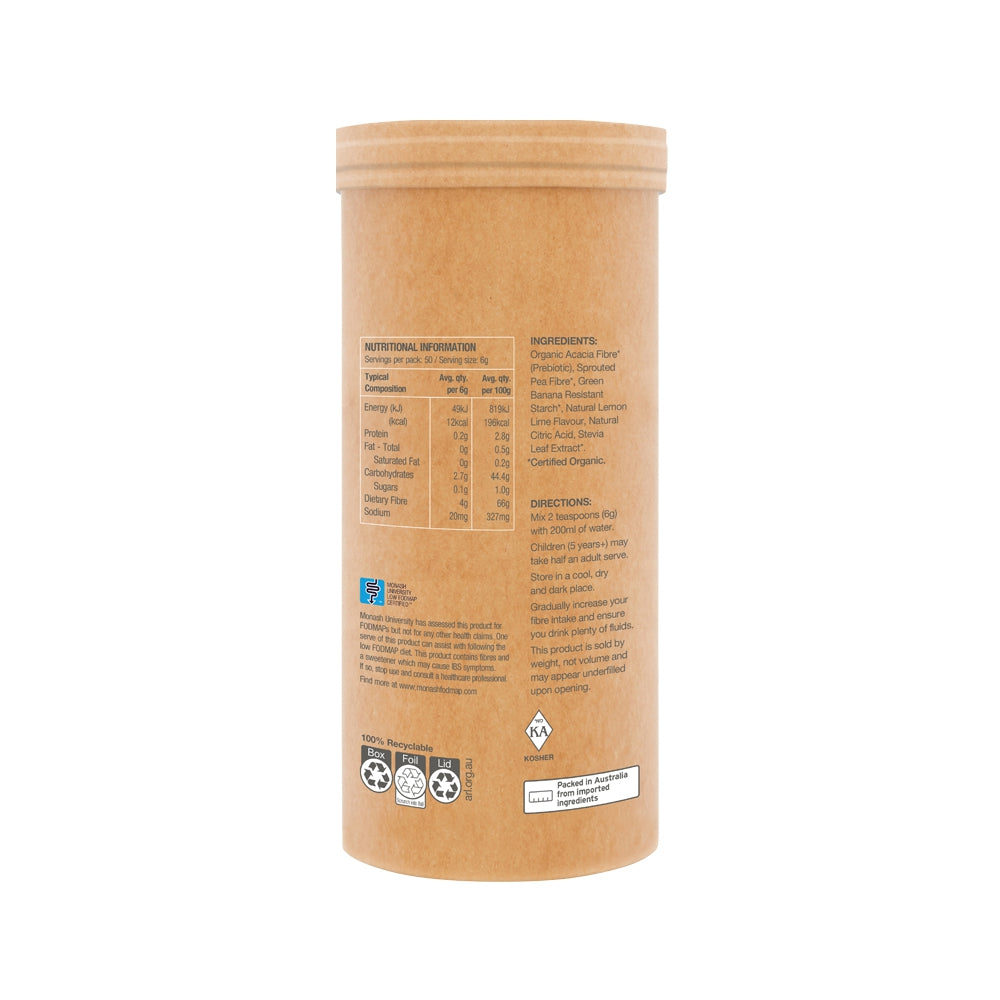 Raw Real Food Nutrients Organic Fibre Lemon Lime 300g