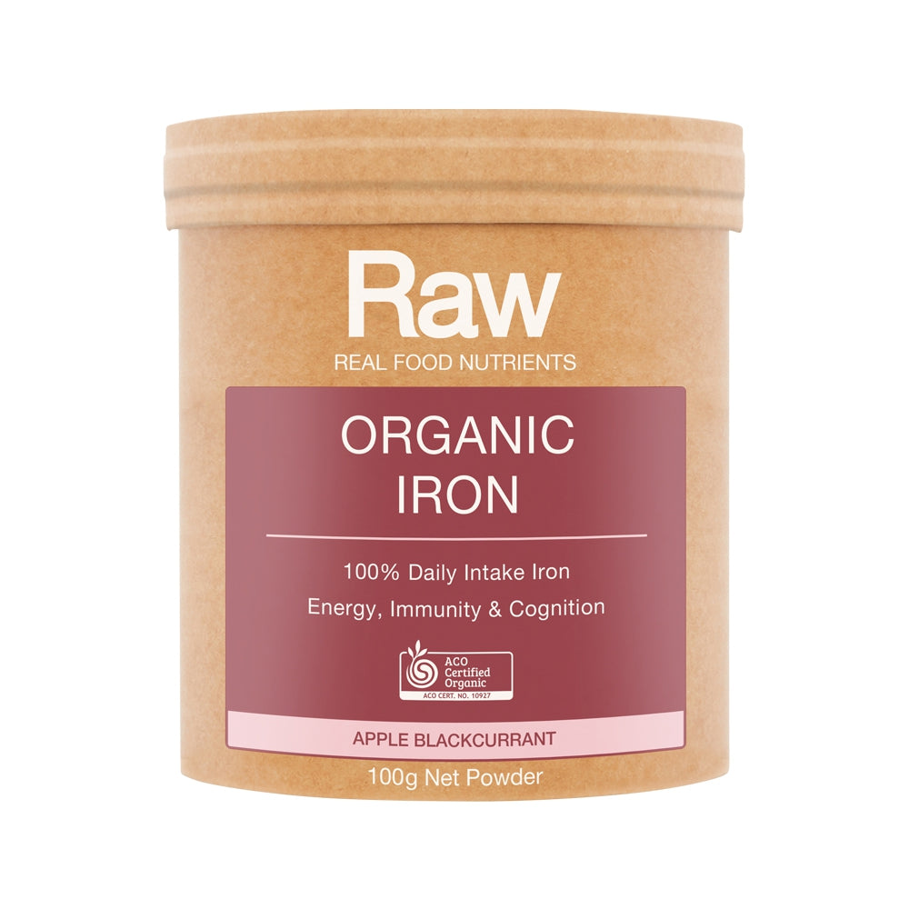 Raw Real Food Nutrients Organic Iron Apple Blackcurrant 100g