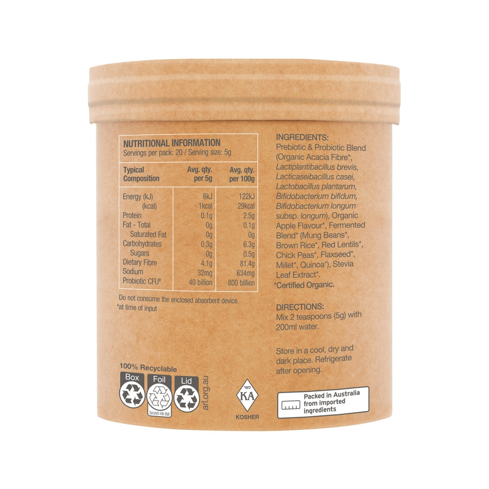 Raw Real Food Nutrients Organic Probiotics Cloudy Apple 100g