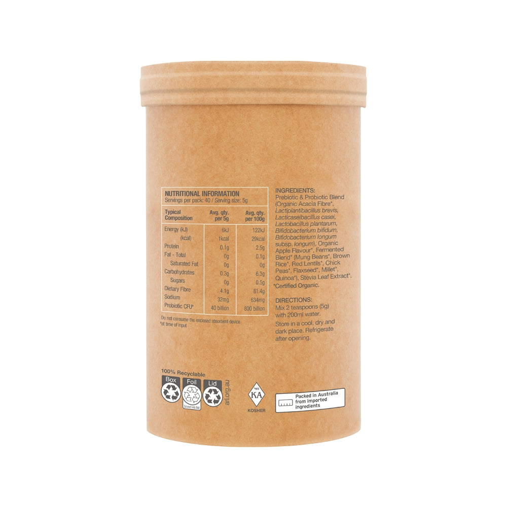 Raw Real Food Nutrients Organic Probiotics Cloudy Apple 200g