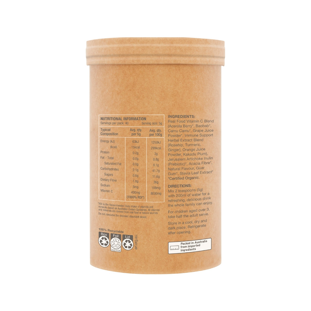 Raw Real Food Nutrients Organic Vitamin C Passionfruit 200g