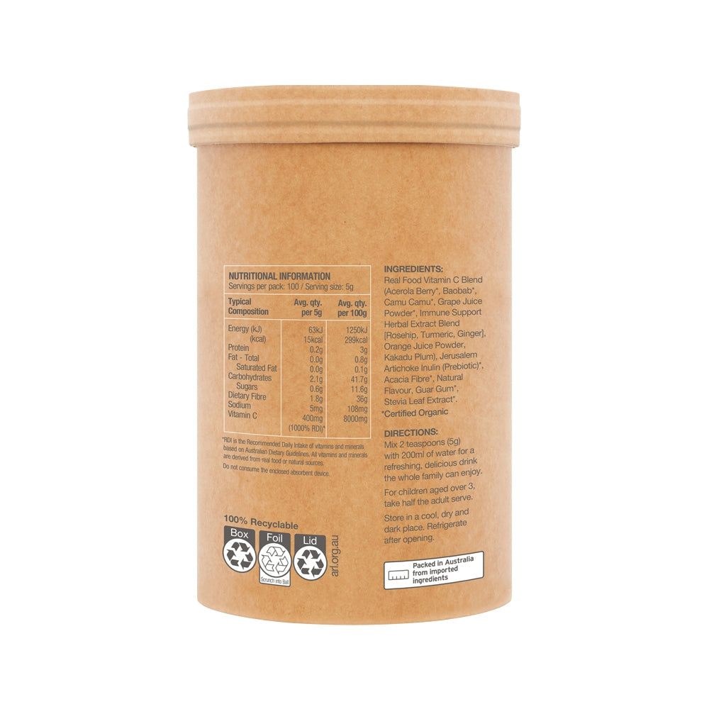 Raw Real Food Nutrients Organic Vitamin C Passionfruit 500g