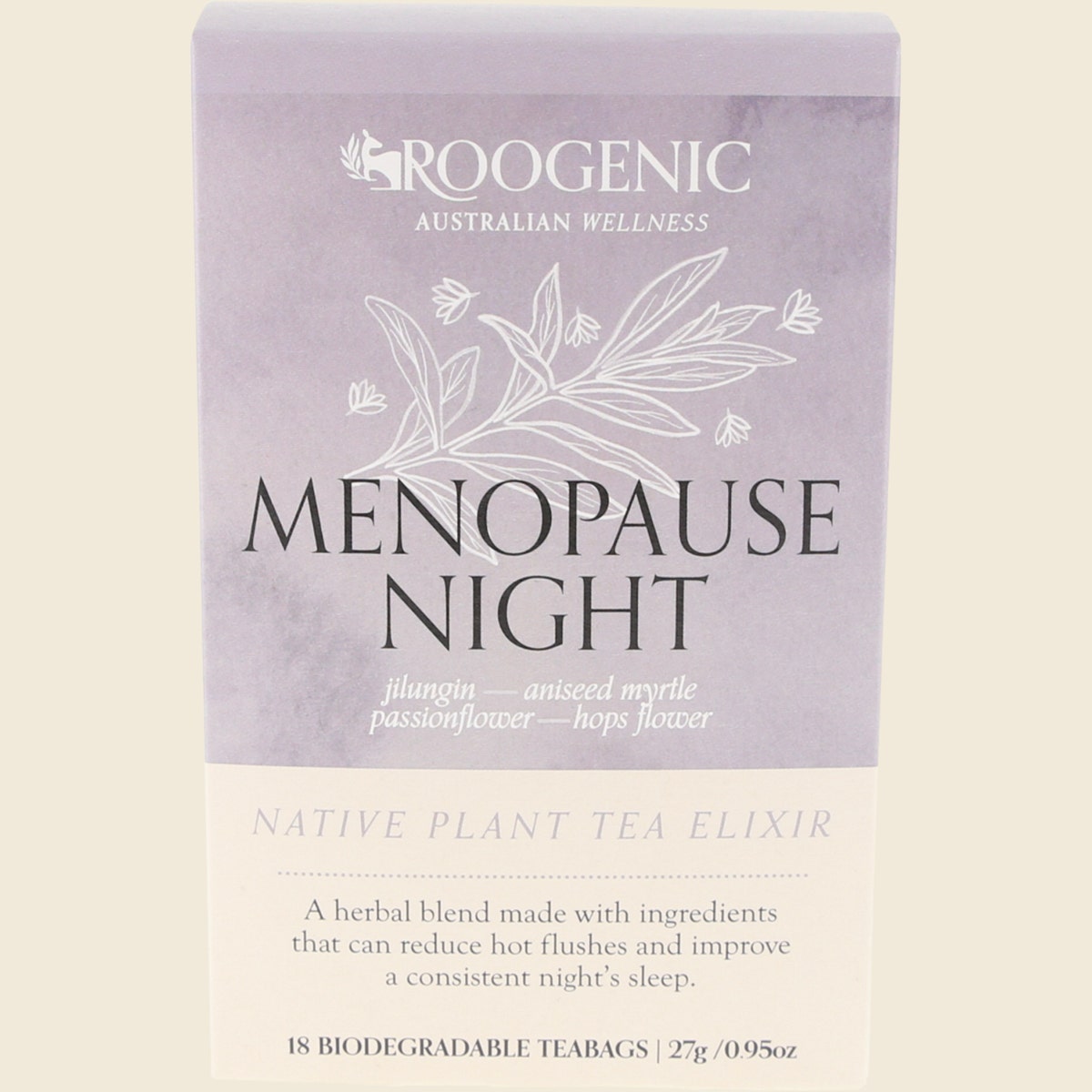 Roogenic Australia Menopause Night (Native Plant Tea Elixir) x 18 Tea Bags