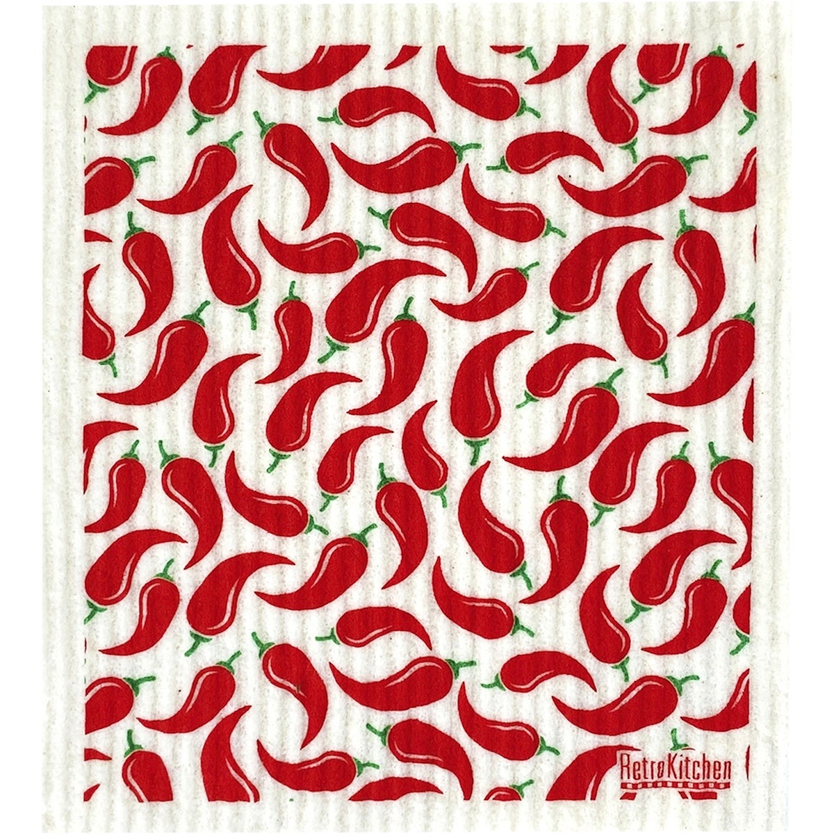 Retrokitchen 100% Compostable Sponge Cloth Chillies - Cutprice Online