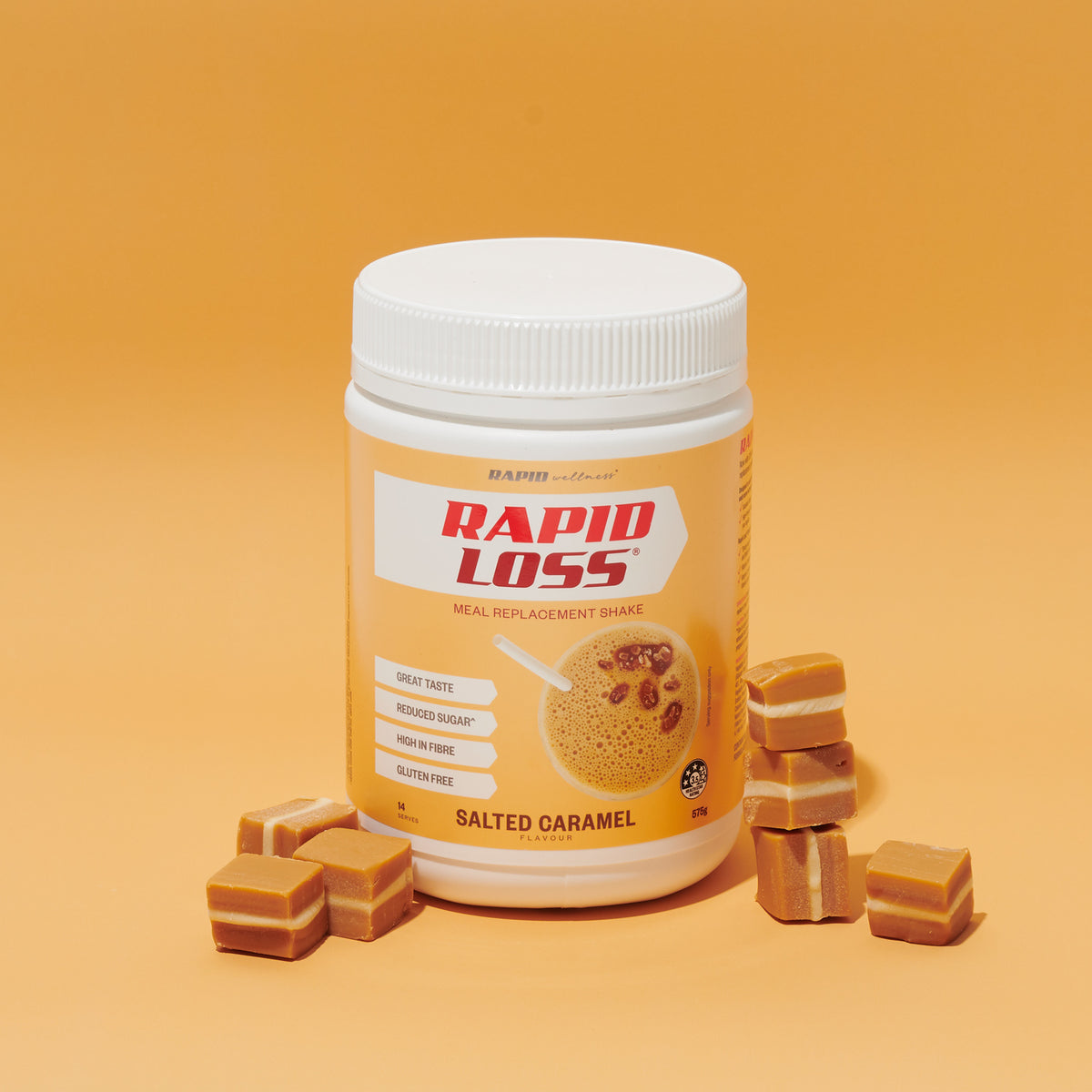 RAPID LOSS Salted Caramel Meal Replacement Shake 575g - Cutprice Online