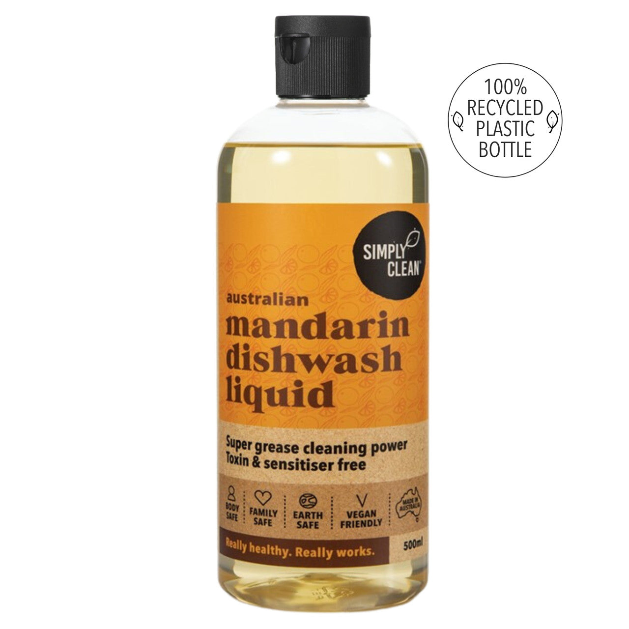 Simply Clean Mandarin Dishwash Liquid 500ml - Cutprice Online
