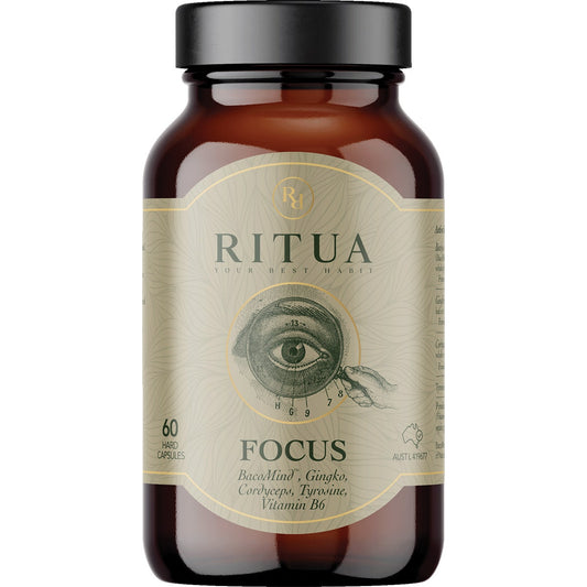 RITUA FOCUS BacoMind Ginko Cordyceps Tyrosine B6 60 Caps - Cutprice Online