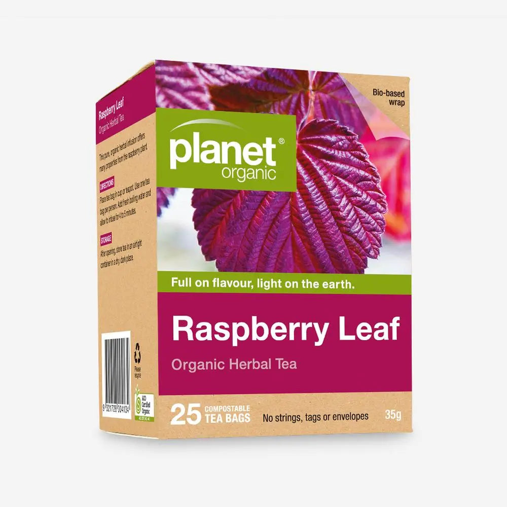 PLANET ORGANIC Herbal Tea Bags Raspberry Leaf 25 PLANET ORGANIC