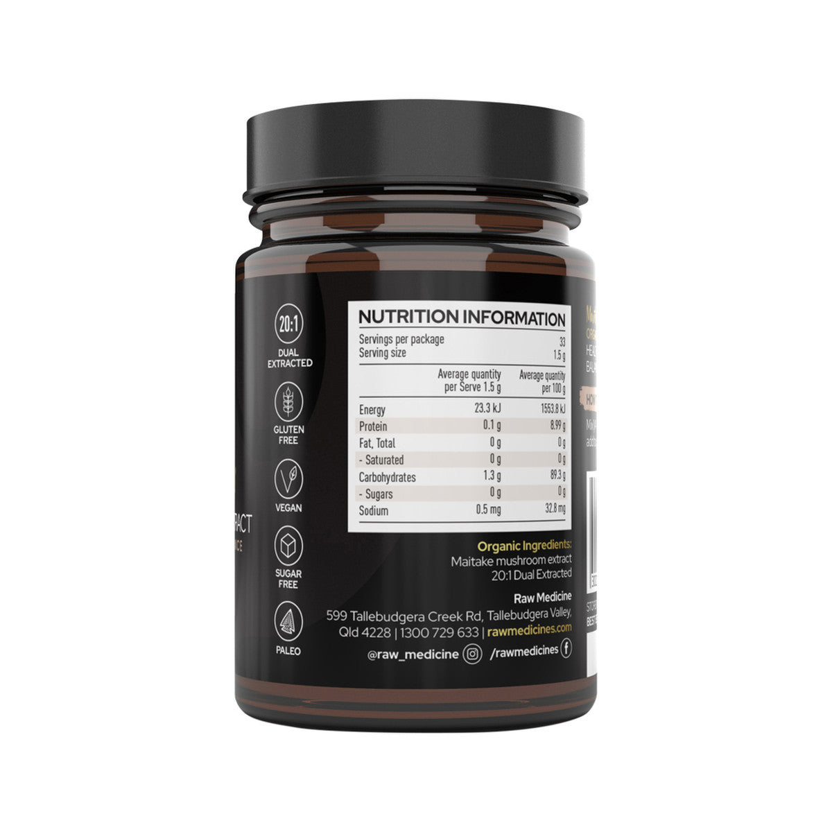 Raw Medicine Organic Mushroom Extract Maitake 50g - Cutprice Online