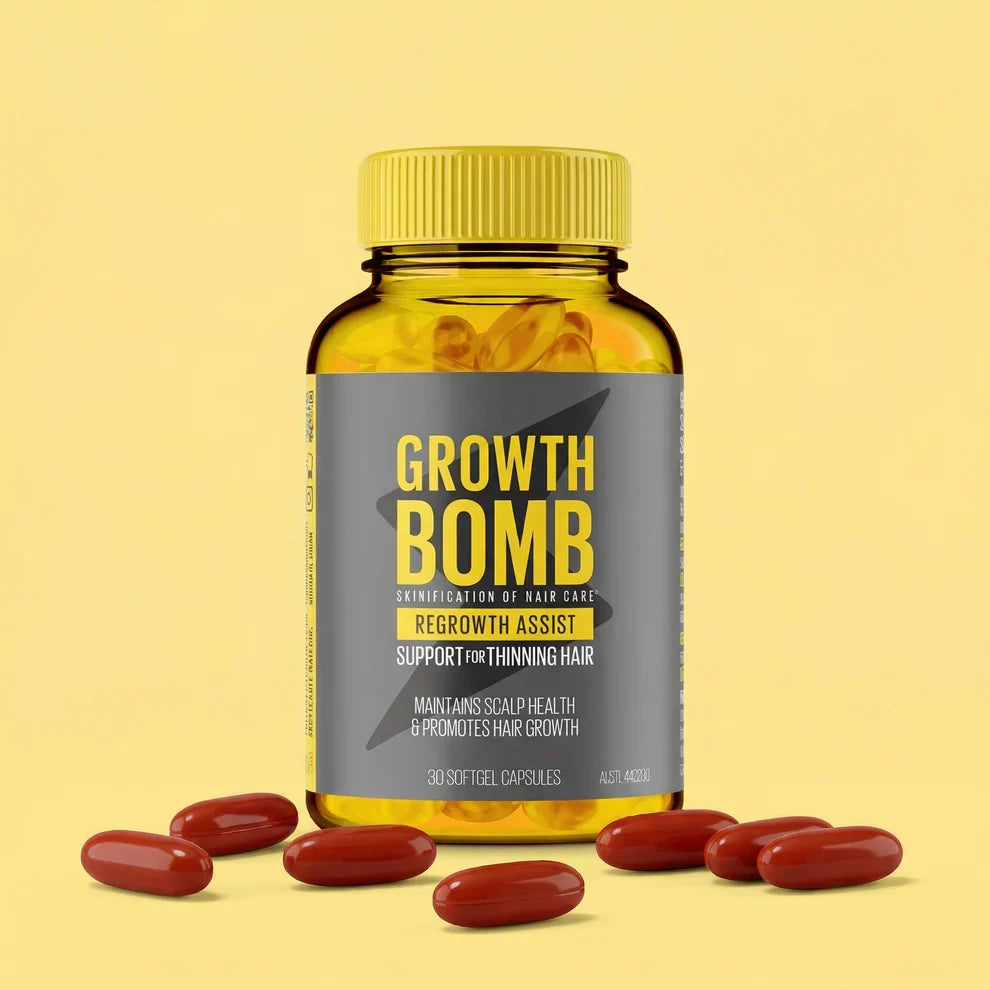 Growth Bomb Regrowth Assist Support for Thinning Hair Supplement 30 Capsules