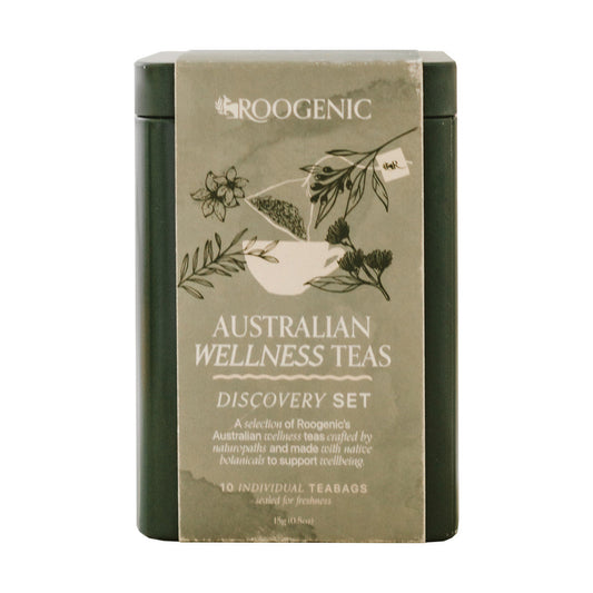 Roogenic Australia Australian Wellness Teas Discovery Set Tin x 10 Assorted Tea Bags - Cutprice Online