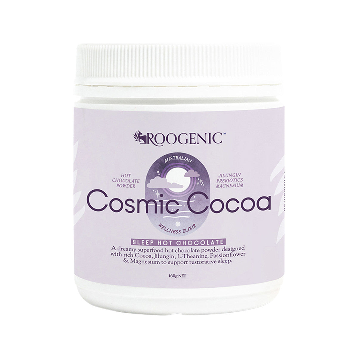 Roogenic Australian Wellness Elixir Cosmic Cocoa Sleep Hot Chocolate 160g - Cutprice Online