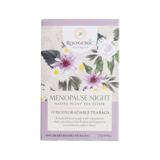Roogenic Australia Menopause Night (Native Plant Tea Elixir) x 18 Tea Bags - Cutprice Online